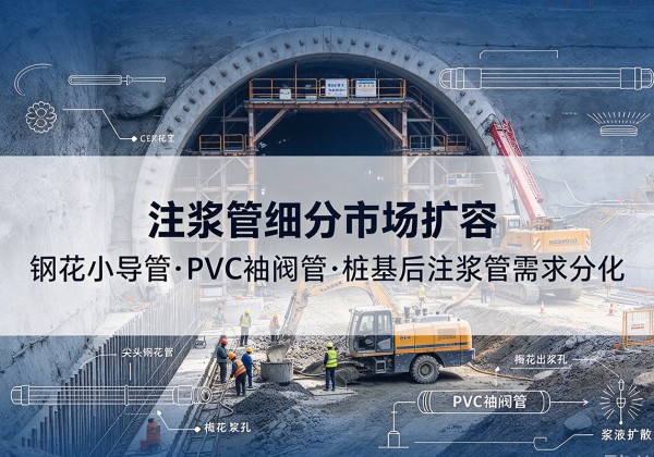 武穴注浆管细分市场扩容，隧道钢花小导管、PVC 袖阀管、桩基后注浆管需求分化
